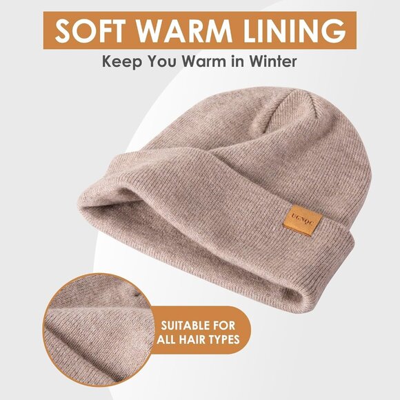 Stylish Beanie & Touchscreen Gloves Set for Cold Weather - Fleece Lined Comfort - Picture 3 of 6